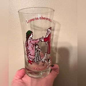 Vintage Christmas Santa drinking glasses